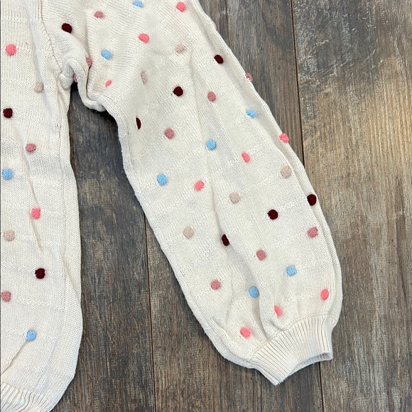 H&M Cream Pullover Sweater with Polka Dots and Long Sleeves - Picture 4 of 10